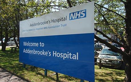 Addenbrooke's Hospital Sign